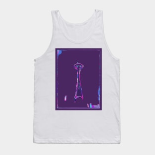 Artistic Seattle Space Needle Tank Top